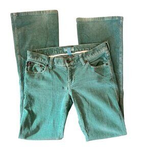 Vintage Hollister Mint Corduroy Low-Rise Flare Pants Juniors 3